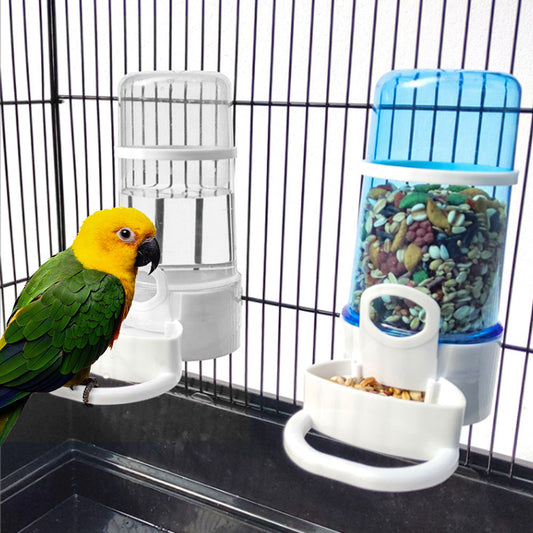 HKM-0550333 Large Blue and White PP Water Pipe for Birds, Ideal for Cages with 1-1.5cm Wire Spacing