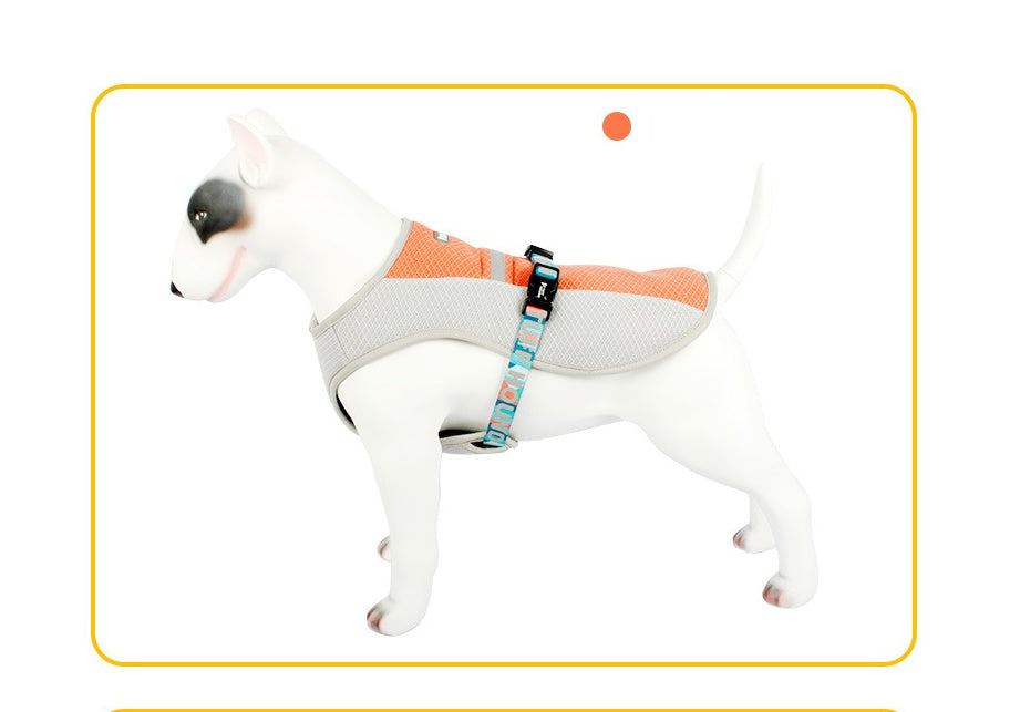 HKM-0550717 Cooling Vest for Dogs - Summer Heatproof Pet Clothing in Blue, Orange, Green, Sizes S-XL