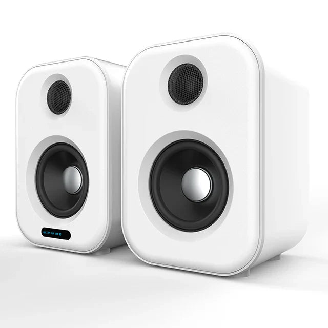 HKM-055123 Active Speakers - 2.0 Professional Studio Monitor Powered HiFi Bookshelf Speakers for Computer Use