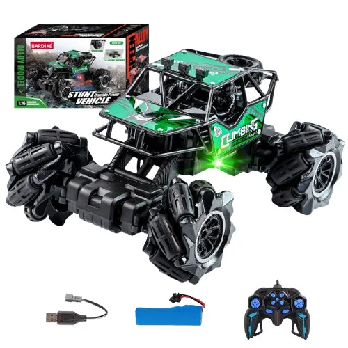 HKM-055123 Alloy 2.4G Remote Control Off-Road Stunt Car – Multi-Directional Climbing and Drifting Toy