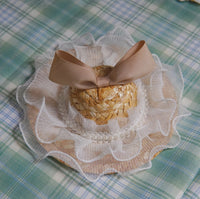 HKM-0551357 Elegant Pet Straw Hat Headdress with Silk Bows for Cats and Dogs in Various Colors