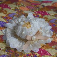 HKM-0551357 Elegant Pet Straw Hat Headdress with Silk Bows for Cats and Dogs in Various Colors