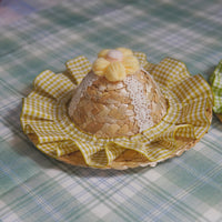 HKM-0551357 Elegant Pet Straw Hat Headdress with Silk Bows for Cats and Dogs in Various Colors