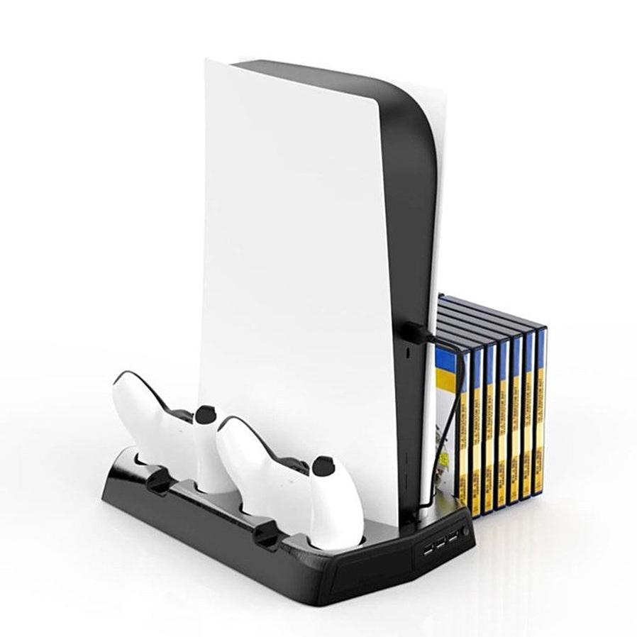 HKM-055187 PS5 Multi-Function Cooling and Charging Stand with USB Interface