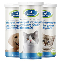 HKM-055187 Pet Dry Cleaning Powder for Dogs and Cats ¨C Cleansing, Nourishing, and Deodorizing Formula with Natural Ingredients