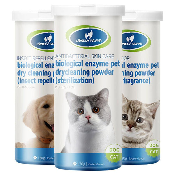 HKM-055187 Pet Dry Cleaning Powder for Dogs and Cats ¨C Cleansing, Nourishing, and Deodorizing Formula with Natural Ingredients