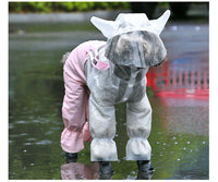 HKM-0552893 Splashproof Dog Raincoat with Horn Bib - Casual EVA Design