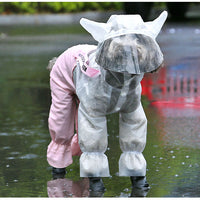 HKM-0552893 Splashproof Dog Raincoat with Horn Bib - Casual EVA Design