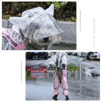 HKM-0552893 Splashproof Dog Raincoat with Horn Bib - Casual EVA Design