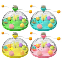 HKM-0553917 Interactive Multifunctional Cat Toy with Catnip, Twirling Balls, and Teaser Sticks