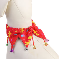 HKM-0554301 Adjustable Doodle Pattern Pet Collar with Bell for Cats - Neck Size 20-45cm