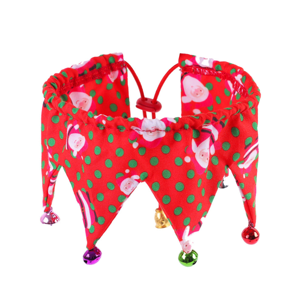 HKM-0554301 Adjustable Doodle Pattern Pet Collar with Bell for Cats - Neck Size 20-45cm