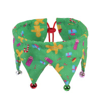 HKM-0554301 Adjustable Doodle Pattern Pet Collar with Bell for Cats - Neck Size 20-45cm