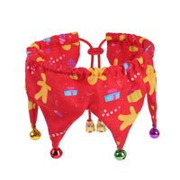 HKM-0554301 Adjustable Doodle Pattern Pet Collar with Bell for Cats - Neck Size 20-45cm