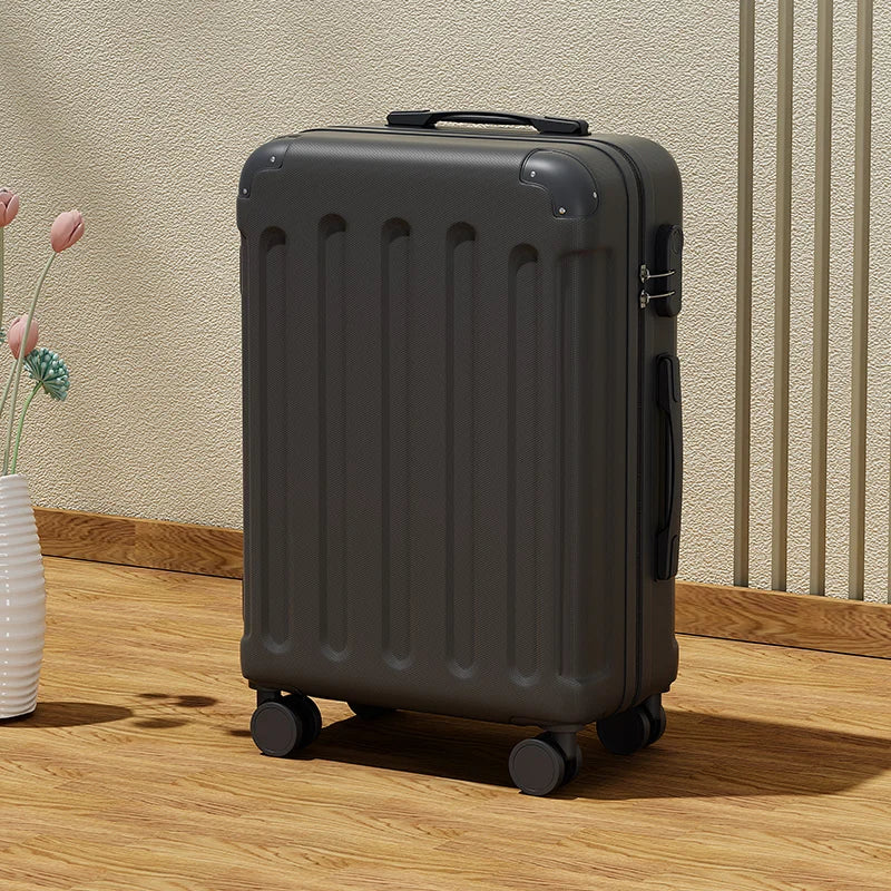 HKM-055507 20-Inch Cabin Suitcase Set with Removable Rims - 3-Piece Mini Rolling Luggage Set