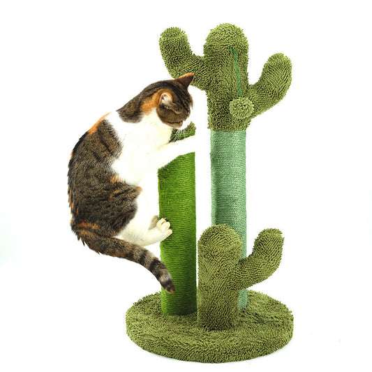 HKM-0555581 Plush Cat Scratching and Climbing Cactus Tree - 68CM & 53CM Height Options