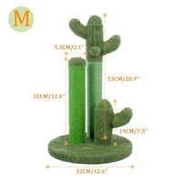 HKM-0555581 Plush Cat Scratching and Climbing Cactus Tree - 68CM & 53CM Height Options