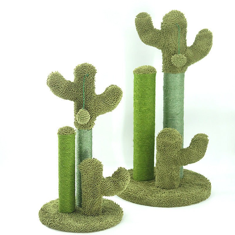 HKM-0555581 Plush Cat Scratching and Climbing Cactus Tree - 68CM & 53CM Height Options
