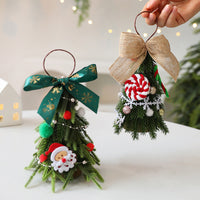 HKM-055571 Red and White Snowflake Mini Christmas Tree Ornaments - DIY Holiday Decorations 21cm
