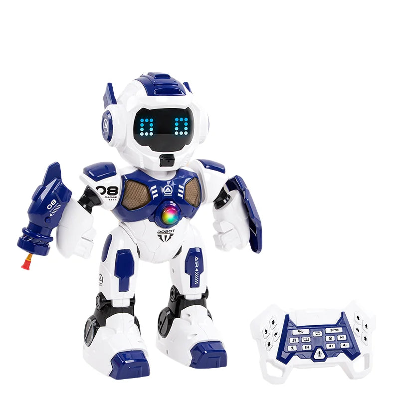 HKM-055699 Programmable Remote Control Robot with LED Lights, Music, and Dancing Function for Ages 8 and Up