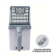 HKM-0557885 Cat Litter Scooper with Attached Waste Bin and 15 Scented Waste Bags - Efficient Cleaning Solution
