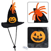 HKM-0559677 Halloween Pet Costume Set with Collar and Witch Hat for Dogs and Cats