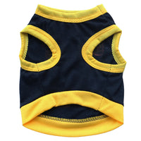 HKM-0560445 Cotton Jersey Printed Sports Vest for Small Dogs in Green and Black with Yellow Edges