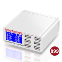 HKM-056147 6USB Intelligent Mobile Charger with LCD Display and Smart Voltage Detection