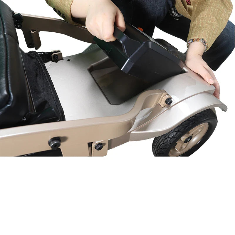HKM-056147 Compact Lightweight Electric Mobility Scooter with Lithium Battery – Easy-Fold Design, 100kg Capacity