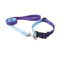 HKM-0561853 Nylon Pet Collar and Traction Rope Set in Vibrant Gradient Colors