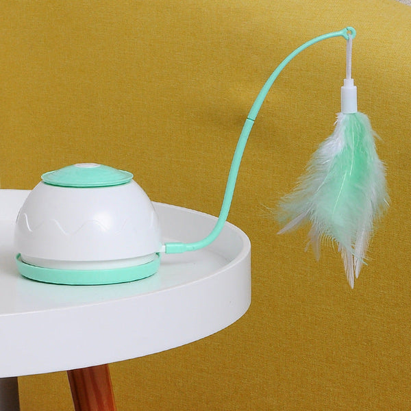 HKM-0562877 Smart Electric Cat Turntable Toy with Adjustable Speed and LED Light