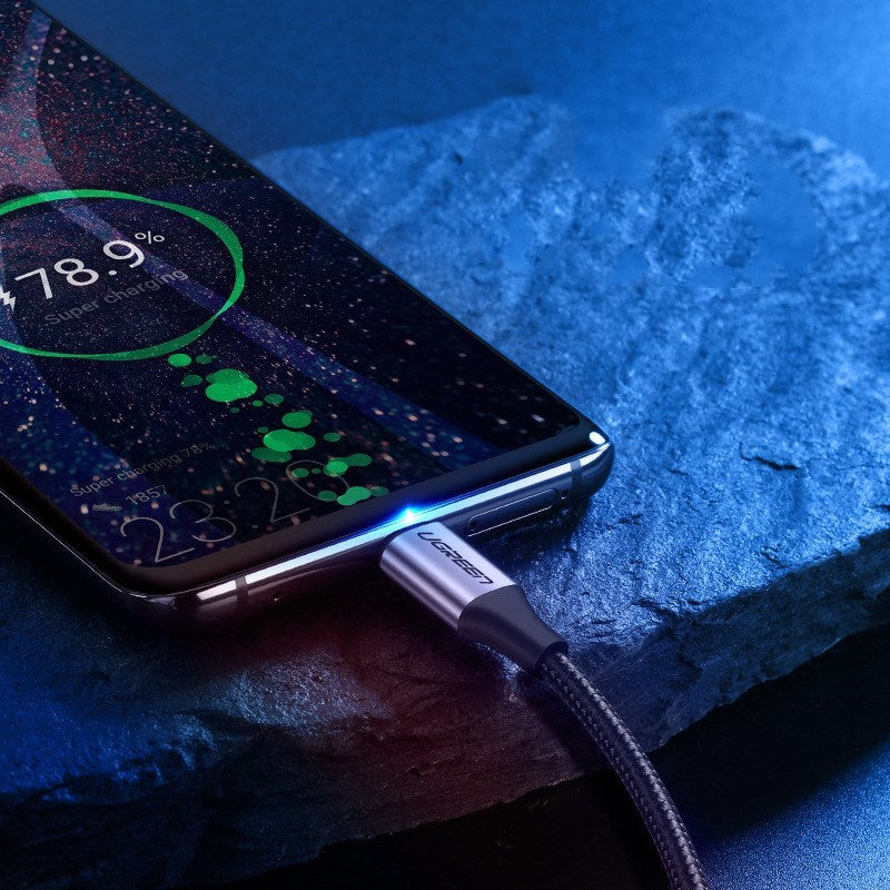 HKM-056339 USB Type-C Cable for Samsung S10 | 3A Fast Charging | Nylon Surface & Alloy Connectors