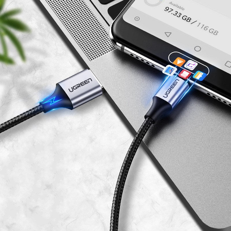 HKM-056339 USB Type-C Cable for Samsung S10 | 3A Fast Charging | Nylon Surface & Alloy Connectors