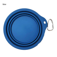 HKM-0564029 Portable Silicone Folding Dog Bowl for Drinking and Eating - Dual-purpose Pet Basin in Various Colors