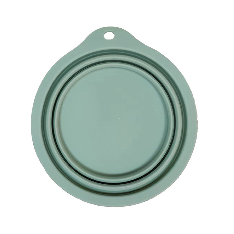 HKM-0564029 Portable Silicone Folding Dog Bowl for Drinking and Eating - Dual-purpose Pet Basin in Various Colors