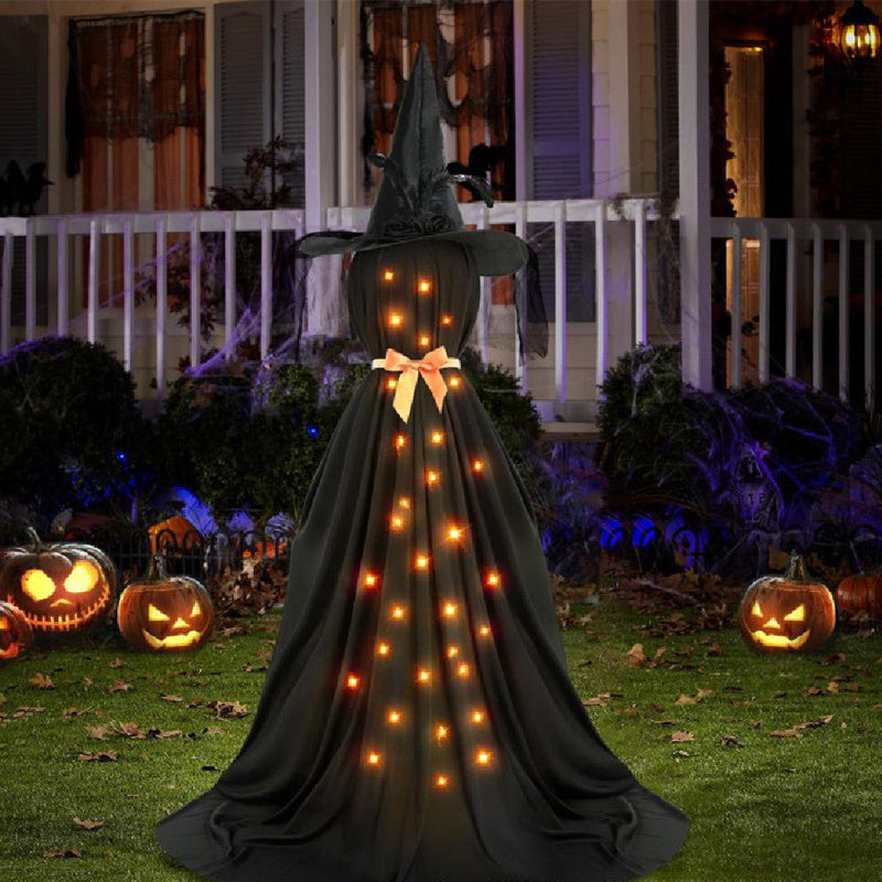 HKM-056403 Luminous Black Ghost Hat with Bowknot Decoration - Silk Material Options Available