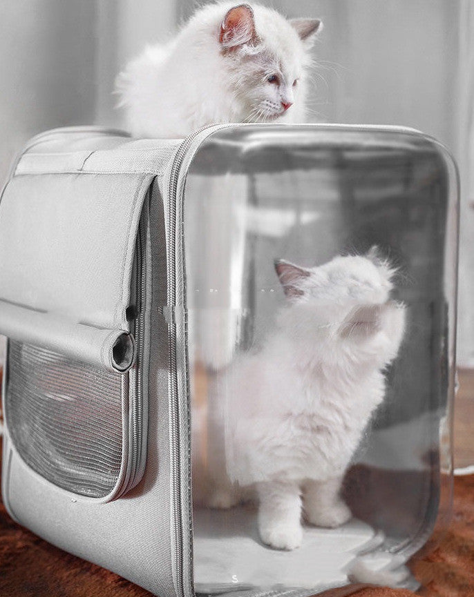 HKM-0564285 Space Capsule Portable Cat Carrier - Breathable Pet Bag, Lightweight & Medium Hardness, Multiple Colors