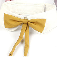 HKM-0565437 Charming Floral Bow Tie Collar for Pets in Green, Pink, and White