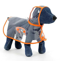 HKM-0566205 Transparent Blue Edge Dog Raincoat for Medium to Large Pets in Multiple Sizes