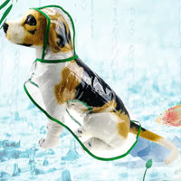 HKM-0566205 Transparent Blue Edge Dog Raincoat for Medium to Large Pets in Multiple Sizes