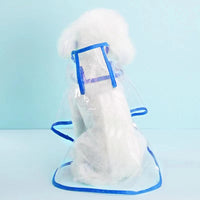 HKM-0566205 Transparent Blue Edge Dog Raincoat for Medium to Large Pets in Multiple Sizes