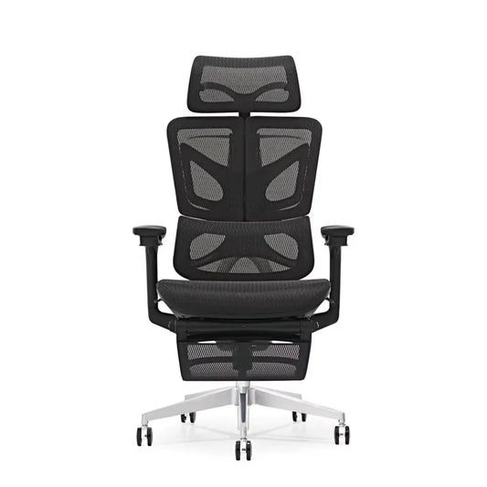 HKM-056723 Luxury Ergonomic Mesh Lumbar Support Office Chair with 4D Adjustable Armrests and Swivel Reclining Function