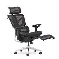HKM-056723 Luxury Ergonomic Mesh Lumbar Support Office Chair with 4D Adjustable Armrests and Swivel Reclining Function