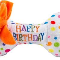 HKM-0567485 Plush Birthday-Themed Dog Toy Set - Cake, Gift Box, and Bone Options