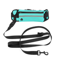 HKM-0567613 Reflective Waist Bag with Traction Leash for Running Dogs - Durable Nylon, Available in Multiple Colors