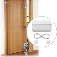 HKM-056787 Large Plastic Pet Door with Direction Control - White, 25*14*3.5CM, 1.1M Rope Length