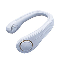 HKM-056787 Rechargeable Bladeless Neckband Fan with Digital Display and Built-in Battery, 4000mAh, USB Power Source