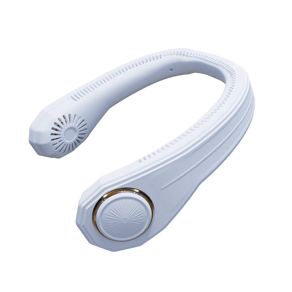 HKM-056787 Rechargeable Bladeless Neckband Fan with Digital Display and Built-in Battery, 4000mAh, USB Power Source