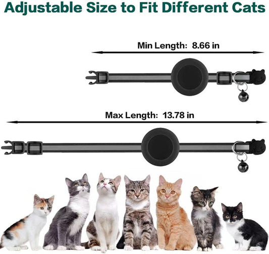 HKM-0569789 Reflective Anti-Lost Pet Collar for Cats and Dogs, Striped Design, Multiple Colors Available