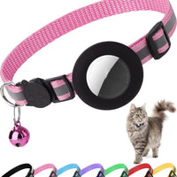 HKM-0569789 Reflective Anti-Lost Pet Collar for Cats and Dogs, Striped Design, Multiple Colors Available